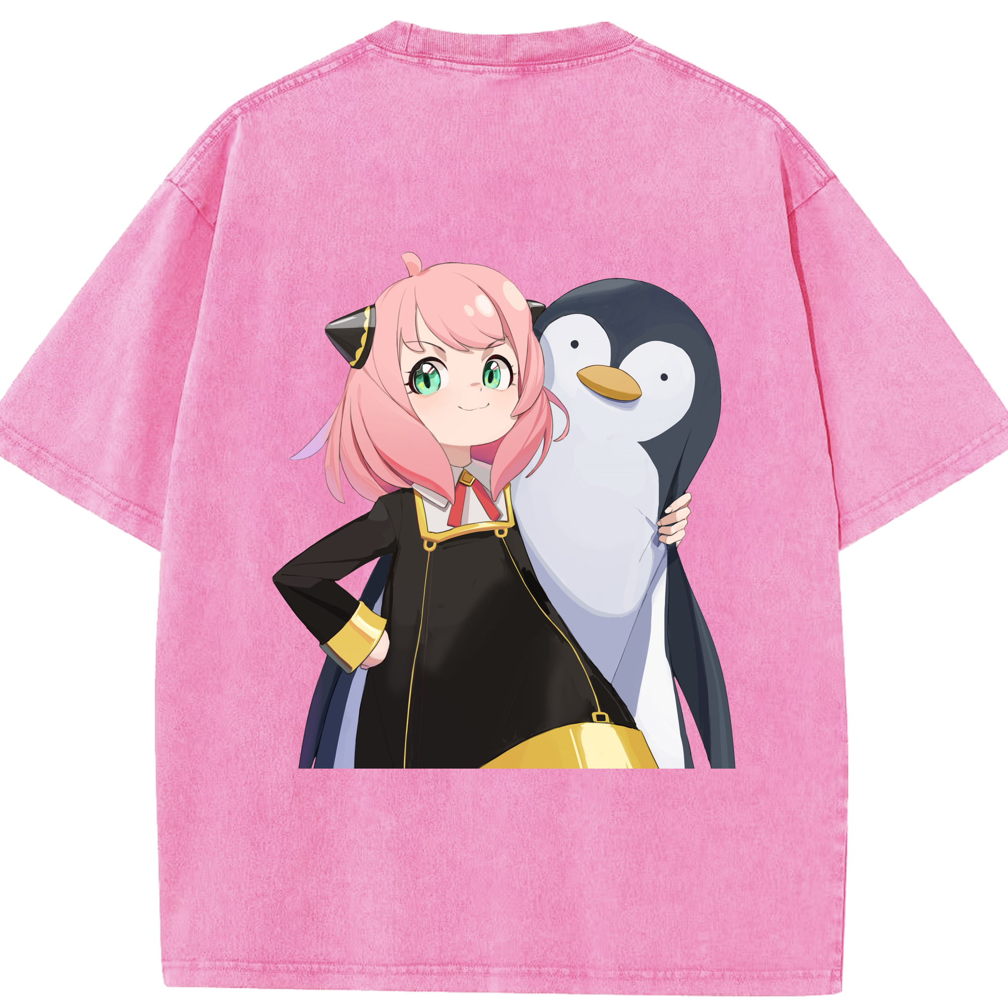 （画像用） SPY×FAMILY间谍家家酒 綿100% ヴィンテージ風 半袖Tシャツ（背面プリント）